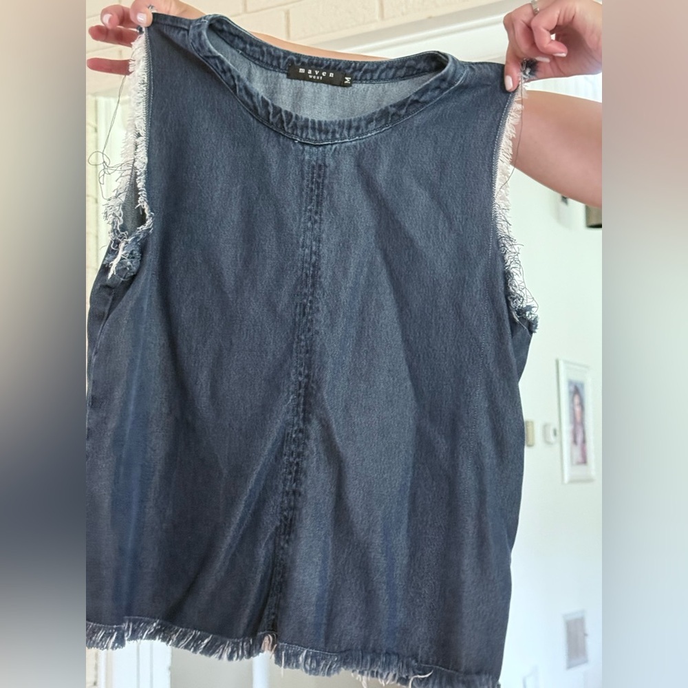Maven West Denim Sleeveless Top